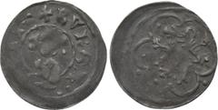 Medieval Coins GERMANY. Brandenburg. Friedrich V (1361-1397). Pfennig. Obv: Crowned facing bust. Rev: Lion rampant in polylobe. Cf. Schrötter 66. Condition: Near very fine. Weight: 0.68 g. Diameter: 1