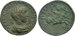 Roman Provincial Coins LYCIA. Arycanda. Gordian III (238-244). Ae. Obv: AVT KAI M ANT ΓOPΔIANOC CЄB. Laureate, draped and cuirassed bust right. Rev: APVKANΔЄωN. Warrior, holding spear, on horse gallop