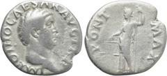 Roman Imperial Coins OTHO (69). Denarius. Rome. Obv: IMP OTHO CAESAR AVG TR P. Bare head right. Rev: PONT MAX. Aequitas standing left, holding scales and pertica (measuring rod). RIC² 19. Condition: N