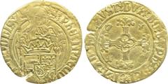 World Coins LOWLANDS. Brabant. Philippe le Beau (1494-1506). GOLD Florin d'or. Antwerp. Obv: + PҺS DЄI GRA ARCҺID AVST DVX BO B. Cross fleurée. Rev: S PҺЄ IҺTЄCD PRO ҺOBIS. Crowned coat-of-arms before