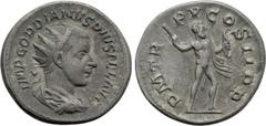 Roman Imperial Coins GORDIAN III (238-244). Antoninianus. Antioch. Obv: IMP GORDIANVS PIVS FEL AVG. Radiate, draped and cuirassed bust right. Rev: P M TR P V COS II P P. Hercules advancing right, hold