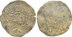 Byzantine Coins BYZANTINE LEAD SEALS. Basil II Bulgaroktonos with Constantine VIII (976-1025). Obv: Facing bust of Christ Pantokrator. Rev: + ЬASILIOS ЄT COҺSTAҺT AVGG ✷. Facing bust of Basil and Cons