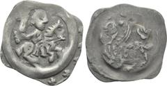 Medieval Coins GERMANY. Bayern. Otto II (1231-1253). Pfennig. Munich or Freising. Obv: Duke, holding sword, on horse galloping right. Rev: Winged lion with head of eagle left. Emmerig 242. Condition: 