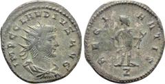Roman Imperial Coins CLAUDIUS II GOTHICUS (268-270). Antoninianus. Antioch. Obv: IMP C CLAVDIVS AVG. Radiate, draped and cuirassed bust right. Rev: REGI ARTIS / Z. Vulcan standing right, holding hamme