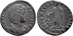 Roman Imperial Coins HELENA (Augusta, 324-329). Follis. Thessalonica. Obv: FL HELENA AVGVSTA. Diademed and draped bust right. Rev: SECVRITAS REI PVBLICE / SMTSЄ. Securitas standing left, holding branc