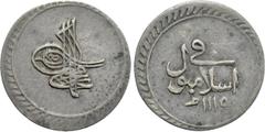 World Coins OTTOMAN EMPIRE. Ahmed III (AH 1115-1143 / 1703-1730 AD). Para. Islambol (Istanbul). Dated AH 1115 (1703 AD). Obv: Toughra. Rev: Mint and AH date. Pere 522; KM 141. Condition: Very fine. We