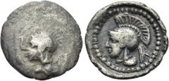 Greek Coins DYNASTS OF LYCIA. Time of Wekhssere II (Circa 400-380 BC). Uncertain mint, possibly Xanthos. Obv: Helmeted head of Athena left. Rev: Helmeted head of Athena left within incuse circle. Müse