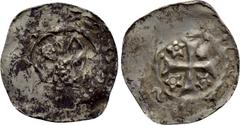 Medieval Coins AUSTRIA. Kärnten (Carinthia). Bernhard von Spanheim (1202-1256). Pfennig. St. Veit. Obv: Bernhard standing slightly left, holding sword and shield. Rev: Cross fourchée, with star in eac