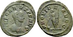 Roman Imperial Coins CARUS (282-283). Denarius. Rome. Obv: IMP CARVS P F AVG. Laureate and cuirassed bust right. Rev: PROVIDE AVGG. Providentia standing left, holding sceptre and wand over globus to l