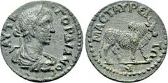 Roman Provincial Coins LYDIA. Mastaura. Gordian III (238-244). Ae. Obv: AYT K ΓOPΔIANOC. Laureate, draped and cuirassed bust right. Rev: MACTAVPЄITΩN. Humped bull standing right. RPC VII.1 438; SNG Co