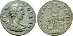 Roman Provincial Coins LYDIA. Mastaura. Gordian III (238-244). Ae. Obv: AYT K ΓOPΔIANOC. Laureate, draped and cuirassed bust right. Rev: MACTAVPЄITΩN. Facing statue of Artemis Ephesia, with supports; 