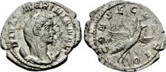 Roman Imperial Coins DIVA MARINIANA (Died before 253). Antoninianus. Rome. Struck under Valerian I. Obv: DIVAE MARINIANAE. Veiled and draped bust right, set upon crescent. Rev: CONSECRATIO. Mariniana,