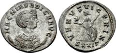 Roman Imperial Coins MAGNIA URBICA (Augusta, 283-285). Antoninianus. Ticinum. Obv: MAGNIA VRBICA AVG. Mantled bust facing, head right, wearing stephane and set upon crescent. Rev: VENVS VICTRIX / SXXI