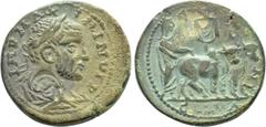 Cilician Coins (Dr. P. Vogl Collection) CILICIA. Ninica-Claudiopolis. Maximinus Thrax (235-238). Ae. Obv: IMP MAXIMINVS PI. Laureate, draped and cuirassed bust right; c/m: circumscribed Δ within incus