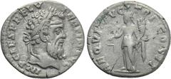 Roman Imperial Coins PERTINAX (193). Denarius. Rome. Obv: IMP CAES P HELV PERTIN AVG. Laureate head right. Rev: AEQVIT AVG TR P COS II. Aequitas standing left, holding scales and cornucopia. RIC 1a. C