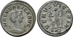 Roman Imperial Coins MAGNIA URBICA (Augusta, 283-285). Antoninianus. Rome. Obv: MAGN VRBICA AVG. Draped bust right, wearing stephane and set upon crescent. Rev: VENVS VICTRIX / KAς. Venus standing lef