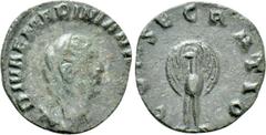 Roman Imperial Coins DIVA MARINIANA (Died before 253). Antoninianus. Rome. Struck under Valerian I. Obv: DIVAE MARINIANAE. Veiled and draped bust right, set upon crescent. Rev: CONSECRATIO. Peacock st