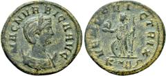 Roman Imperial Coins MAGNIA URBICA (Augusta, 283-285). Antoninianus. Rome. Obv: MAGN VRBICA AVG. Draped bust right, wearing stephane and set upon crescent. Rev: VENVS VICTRIX / K (crescent) Aς. Venus 