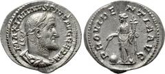 Roman Imperial Coins MAXIMINUS THRAX (235-238). Denarius. Rome. Obv: MAXIMINVS PIVS AVG GERM. Laureate, draped and cuirassed bust right. Rev: PROVIDENTIA AVG. Providentia standing left, holding cornuc