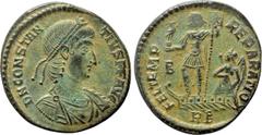 Roman Imperial Coins CONSTANTIUS II (337-361). Ae. Rome. Obv: D N CONSTANTIVS P F AVG. Diademed, draped and cuirassed bust right. Rev: FEL TEMP REPARATIO / RB. Constantius, holding phoenix on globus a
