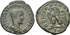 Roman Provincial Coins SELEUCIS & PIERIA. Antioch. Herennius Etruscus (Caesar, 249-251). Tetradrachm. Obv: ЄΡЄΝΝ ЄΤΡΟΥ ΜЄ ΚΥ ΔЄΚΙΟϹ ΚЄϹΑΡ. Bareheaded, draped and cuirassed bust right; Z below. Rev: ΔH
