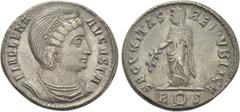 Roman Imperial Coins HELENA (Augusta, 324-328/30). Follis. Rome. Obv: FL HELENA AVGVSTA. Diademed and draped bust right. Rev: SECVRITAS REIPVBLICE / R (wreath) ς. Securitas standing left, holding bran