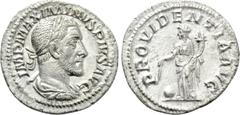 Roman Imperial Coins MAXIMINUS THRAX (235-238). Denarius. Rome. Obv: IMP MAXIMINVS PIVS AVG. Laureate, draped and cuirassed bust right. Rev: PROVIDENTIA AVG. Providentia standing left, holding cornuco