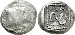 Greek Coins DYNASTS OF LYCIA. Ēkuwēmi (Circa 480-460 BC). Stater. Uncertain mint. Obv: Forepart of boar right. Rev: Triskeles within pelleted square border; all within incuse square. Müseler III.8 = T