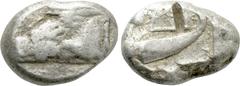 Greek Coins LYCIA. Phaselis. Stater (Circa 500-440 BC). Obv: Prow of galley left in the form of forepart of boar. Rev: ΦΑΣ. Stern of galley right within incuse square. Heipp-Tamer Series 4; SNG von Au