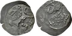 Medieval Coins GERMANY. Nürnberg. Friedrich II (1215-1250). Pfennig. Obv: Lion advancing left. Rev: Crowned bust facing, holding two sceptres. Bonhoff 2023. Condition: Good very fine. Weight: 0.77 g. 