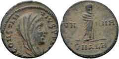 Roman Imperial Coins CONSTANTIUS II (337-361). Ae. Antioch. Obv: D N CONSTANTIVS P F AVG. Veiled head of Divus Constantine right. Rev: VN - MR / SMANB. Divus Constantine, veiled and togate, standing r