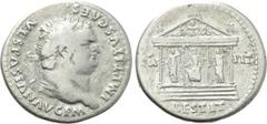 Roman Imperial Coins TITUS (79-81). Cistophorus. Ephesus (or Rome for circulation in Asia Minor). Obv: IMP TITVS CAES VESPASIAN AVG P M. Laureate head right. Rev: CA - PIT / RESTIT. Tetrastyle Temple 
