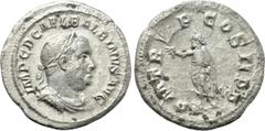 Roman Imperial Coins BALBINUS (238). Denarius. Rome. Obv: IMP C D CAE L BALBINVS AVG. Laureate, draped and cuirassed bust right. Rev: P M TR P COS II P P. Balbinus standing left, holding branch and pa