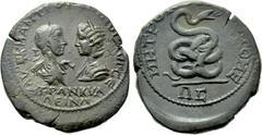 Roman Provincial Coins MOESIA INFERIOR. Tomis. Gordian III with Tranquillina (238-244). Ae. Obv: AVT K M ANT ΓOPΔIANOC AVΓ CЄ / TPANKVΛΛЄINA. Draped busts of Gordian, laureate and cuirassed, and Tranq