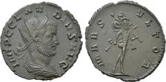 Roman Imperial Coins CLAUDIUS II GOTHICUS (268-270). Antoninianus. Rome. Obv: IMP C CLAVDIVS AVG. Radiate, draped and cuirassed bust right. Rev: MARS VLTOR. Mars walking right, holding spear and troph