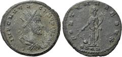 Roman Imperial Coins CLAUDIUS II GOTHICUS (268-270). Antoninianus. Cyzicus. Obv: IMP C M AVR CLAVDIVS AVG. Radiate, draped and cuirassed bust right. Rev: FORTVNA REDVX / SPQR. Fortuna standing left, h
