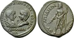 Roman Provincial Coins THRACE. Anchialus. Gordian III with Tranquillina (238-244). Ae. Obv: AVT K M ANT ΓOPΔIANOC AVΓ CABEIN / TPANKVΛΛINA. Laureate, draped and cuirassed bust of Gordian and draped bu