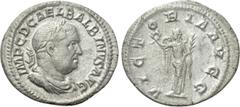 Roman Imperial Coins BALBINUS (238). Denarius. Rome. Obv: IMP C D CAE L BALBINVS AVG. Laureate, draped and curiassed bust right. Rev: VICTORIA AVGG. Victory standing facing, head left, holding wreath 