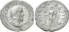 Roman Imperial Coins PUPIENUS (238). Denarius. Rome. Obv: IMP C M CLOD PVPIENVS AVG. Laureate, draped and cuirassed bust right. Rev: P M TR P COS II P P. Felicitas standing left, holding caduceus and 