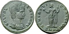 Roman Imperial Coins GALERIA VALERIA (Augusta, 293-311). Follis. Nicomedia. Obv: GAL VALERIA AVG. Diademed and draped bust right. Rev: VENERI VICTRICI CMH / SMNΔ. Venus standing left, holding apple an