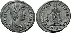 Roman Imperial Coins HELENA (Augusta, 324-328/30). Follis. Siscia. Obv: FL HELENA AVGVSTA. Diademed and mantled bust right. Rev: SECVRITAS REIPVBLICE / Γ SIS (crescent). Securitas standing left, holdi