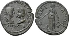 Roman Provincial Coins THRACE. Mesembria. Philip I the Arab with Otacilia Severa (244-249). Ae. Obv: AVT M IOVΛ ΦΙΛIΠΠOC M ωT CЄB / HPA CЄB. Draped busts of Philip, laureate and cuirassed, and Otacili