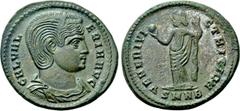 Roman Imperial Coins GALERIA VALERIA (Augusta, 293-311). Follis. Nicomedia. Obv: GAL VALERIA AVG. Diademed and draped bust right. Rev: VENERI VICTRICI CMH / SMNB. Venus standing left, holding apple an