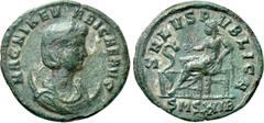 Roman Imperial Coins MAGNIA URBICA (283-285). Antoninian. Siscia. Obv: MAGNIAE VRBICAE AVG. Draped bust right, wearing stephane and set on crescent. Rev: SALVS PVBLICA / SMS XXIB. Salus seated left, f