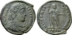 The K.L. Collection of Late Roman Coins JOVIAN (363-364). Double Maiorina. Thessalonica. Obv: D N IOVIANVS P F P P AVG. Diademed, draped and cuirassed bust right . Rev: VICTORIA ROMANORVM / TESB. Jovi