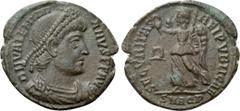 The K.L. Collection of Late Roman Coins VALENTINIAN I (364-375). Ae. Aquileia. Obv: DN VALENTINIANVS P F AVG. Diademed, draped and cuirassed bust right. Rev: SECVRITAS REI PVBLICAE / (wreath) / SMAQP.