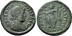 The K.L. Collection of Late Roman Coins GRATIAN (367-383). Follis. Constantinople. Obv: DN GRATIANVS PF AVG. Diademed, draped and cuirassed bust right. Rev: CONCORDIA AVGGG / CONSA. Constantinopolis e