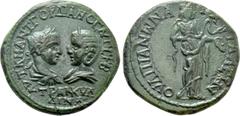 Roman Provincial Coins THRACE. Anchialus. Gordian III, with Tranquillina (238-244). Ae. Obv: AVT K M ANT ΓOPΔIANOC AVΓ CEB / TPANKVΛΛINA. Draped busts of Gordian, laureate and cuirassed, and Tranquill