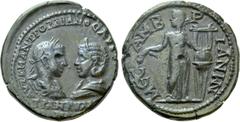 Roman Provincial Coins THRACE. Mesambria. Gordian III, with Tranquillina (238-244). Ae. Obv: AVT K M ANT ΓOPΔIANOC AVΓ / CEB TPANKVΛΛINA. Laureate, draped and cuirassed bust of Gordian and draped bust