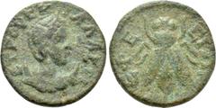 Roman Provincial Coins IONIA. Ephesus. Herennia Etruscilla (249-251). Ae. Obv: ETPOYCKIΛΛA CEB. Diademed and draped bust right, crescent at shoulders. Rev: EΦECIΩN. Bee. RPC 639; Karwiese 1010. Condit
